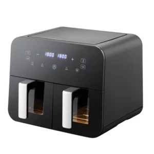 Dual-Zone Air Fryer with Transparent Window & Independent Temperature Control – 8L Digital Display Multifunction Oven CV-F910