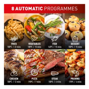 Dual-Zone Air Fryer with Transparent Window & Independent Temperature Control – 8L Digital Display Multifunction Oven CV-F910